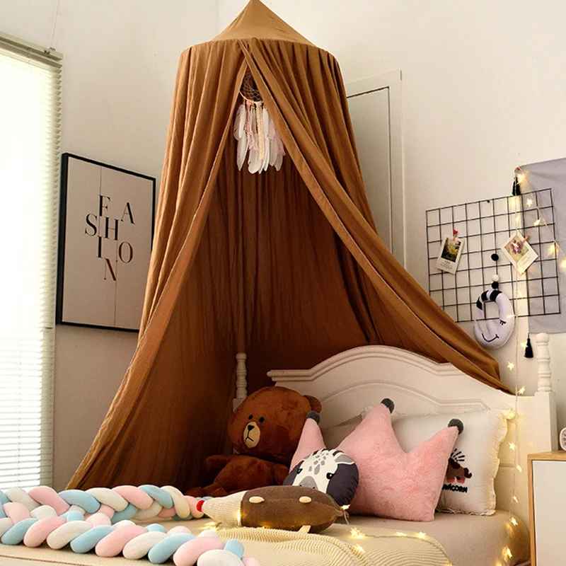 Ciel de lit bébé | Cocon Marron - Univers Bébé Doux