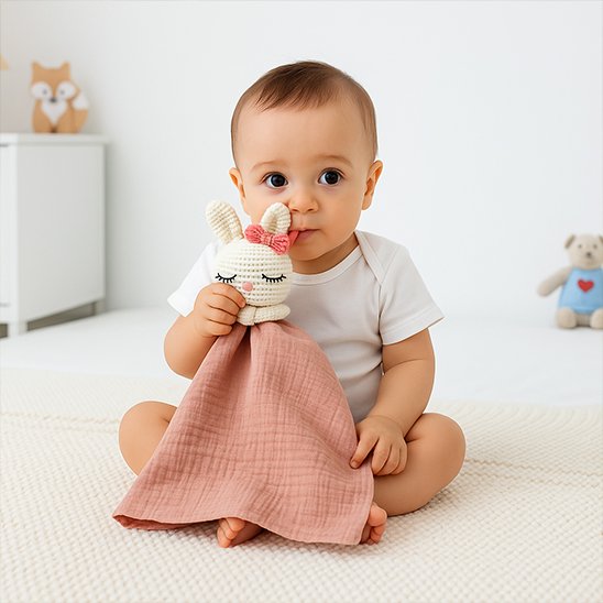 Bébé avec Doudou bebe