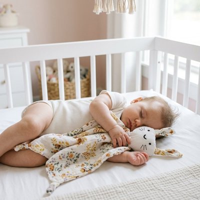 Bébé dort avec Doudou