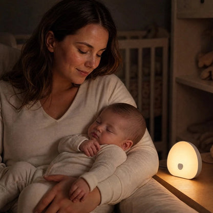 bébé et sa maman a coté Veilleuse bruit blanc