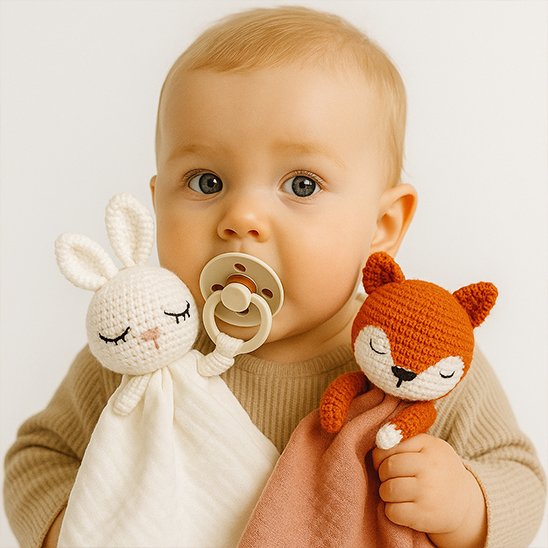 bébé rassurer par ces Doudous bebe