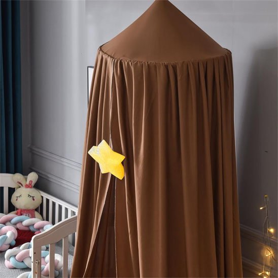 Ciel de lit bébé | Cocon Marron - Univers Bébé Doux