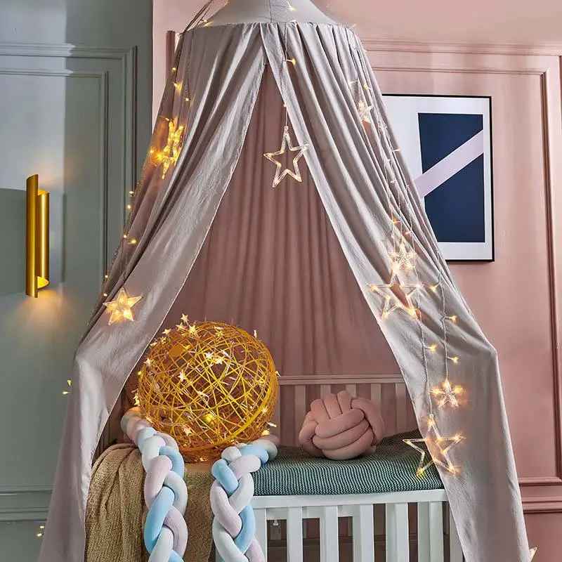 ciel de lit bébé gris