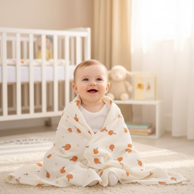 Couverture bébé  coeur