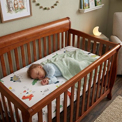 Drap housse lit bébé dinosaure