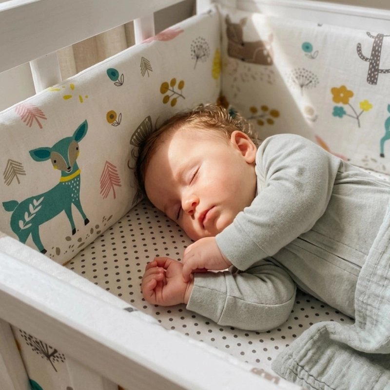 Tour de lit bébé protège le bébé pendant son sommeil