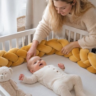 Tour de lit tresse bébé