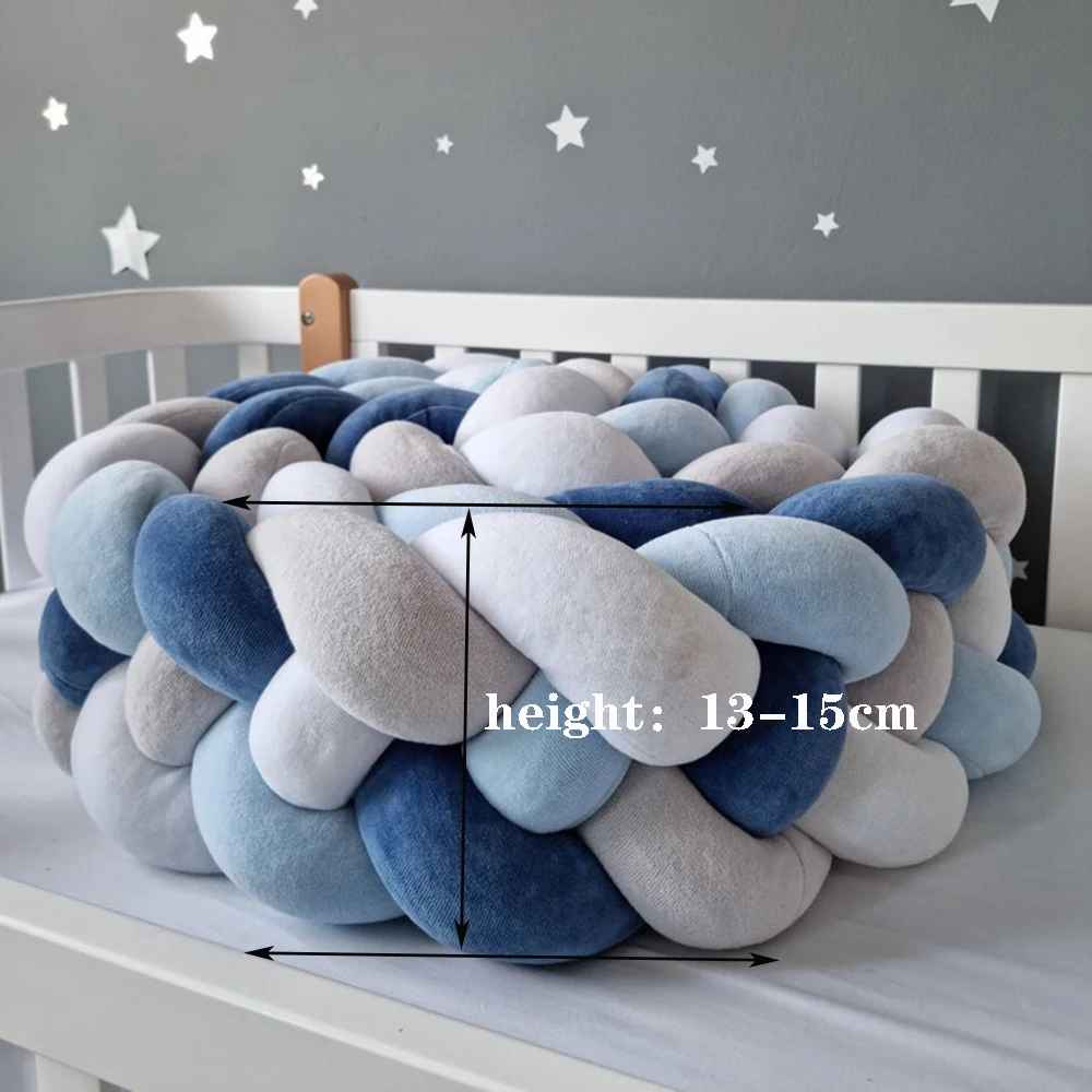 tresse de lit dimension bleu et gris