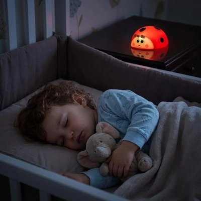 Veilleuse bébé coccinelle rouge