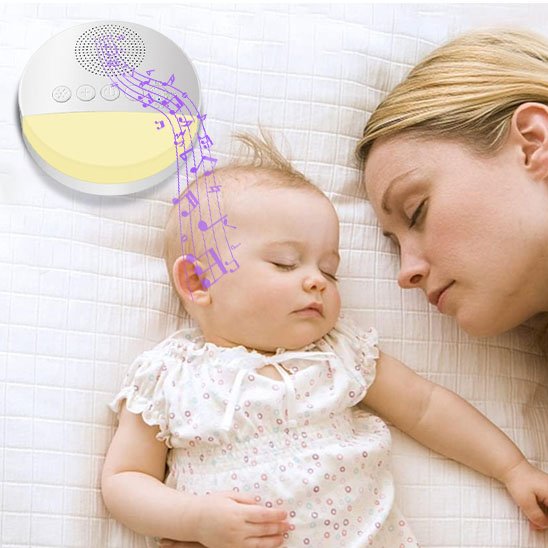 Veilleuse musicale bébé blanc